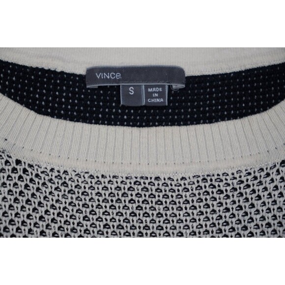 Vince Cotton Knit Boatneck Sweater Long Sleeve Neutral Size Small - Picture 4 of 6